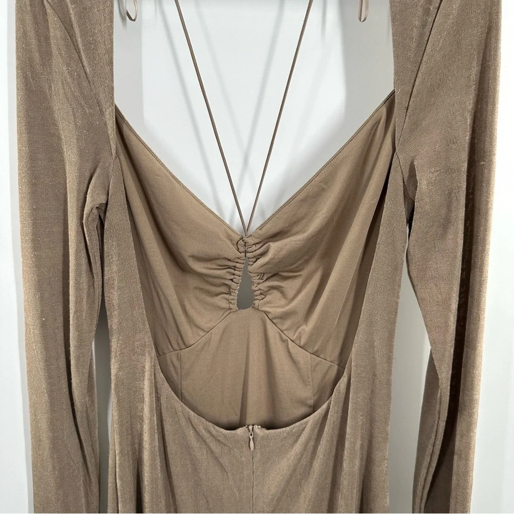 Misha Engracia Midi Dress Beige - Picture 4 of 14